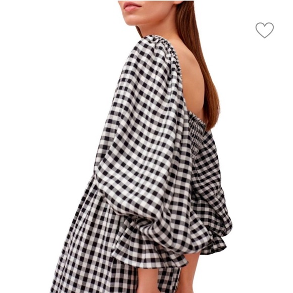 Sleeper Black and White Gingham Midi Dress - Picture 10 of 16